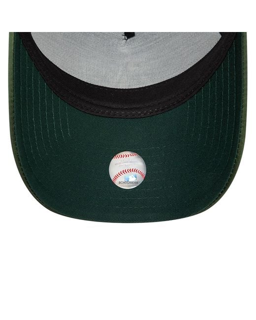 KTZ Green Oakland Athletics Mlb Satin Rhinestone Dark 9forty E-frame Adjustable Cap for men