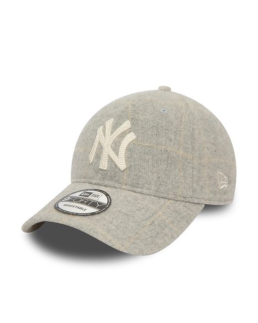 KTZ Gray New York Yankees Mlb Rewool 9forty Adjustable Cap for men