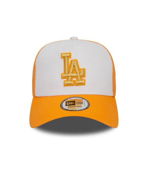 KTZ Orange La Dodgers Style Activist E-frame Trucker Cap for men