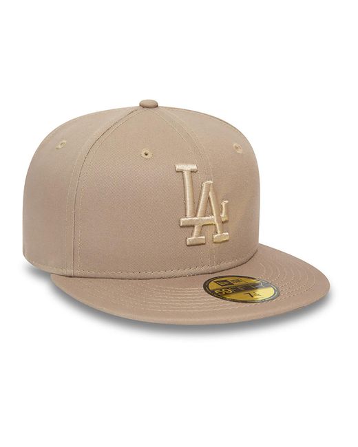 KTZ Brown La Dodgers League Essential Pastel 59fifty Fitted Cap for men