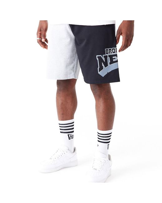 KTZ Blue Brooklyn Nets Nba Graphic Shorts for men