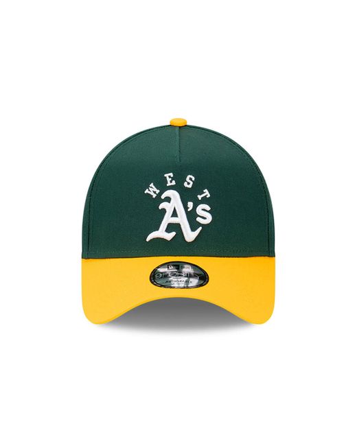 KTZ Green Oakland Athletics Team Division Dark 9forty A-frame Adjustable Cap for men