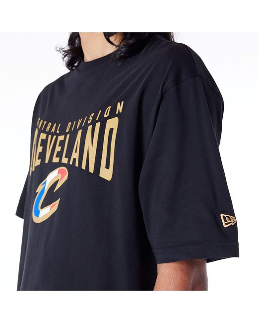 KTZ Blue Cleveland Cavaliers Nba Paris Games Oversized T-shirt for men
