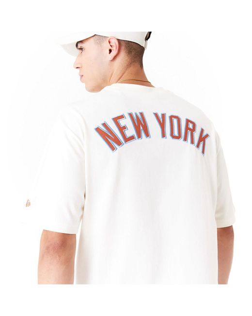 KTZ White New York Yankees World Series Oversized T-shirt for men