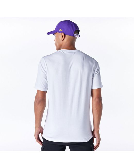 KTZ White La Lakers Nba Graphic T-shirt for men