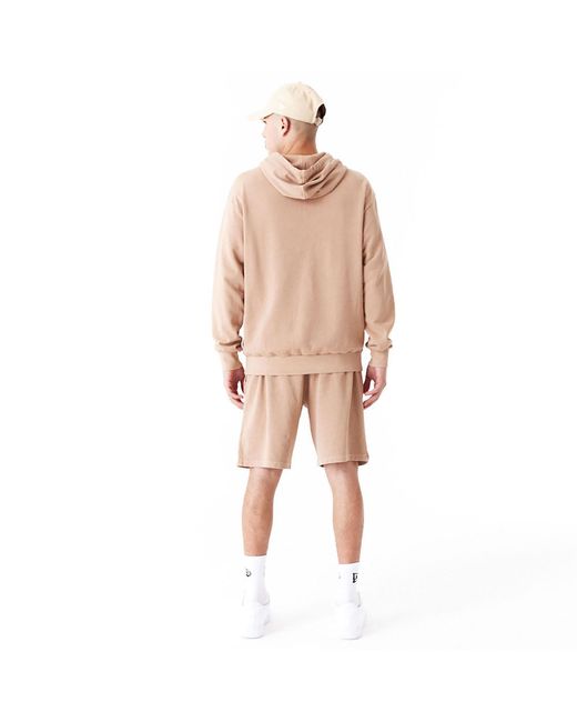 KTZ Pink New Era Washed Oversized Pullover Hoodie for men