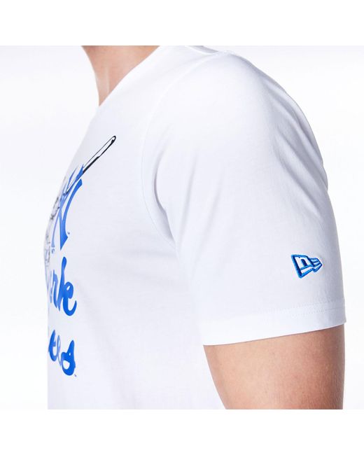 KTZ White New York Yankees Mlb Baseball Graphic And Blue T-shirt for men