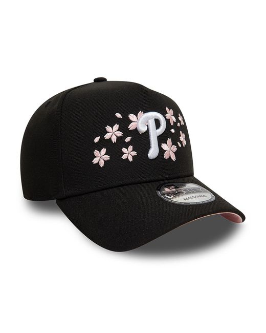 KTZ Black Philadelphia Phillies Cherry Blossom 9forty A-frame Adjustable Cap for men