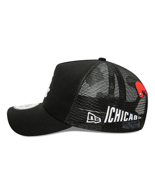 KTZ Black Chicago White Sox Team Patch E-frame Trucker Cap for men