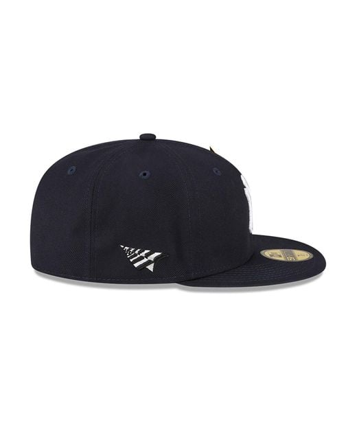 KTZ Blue New York Yankees Paper Planes X Mlb Navy 59fifty Fitted Cap for men