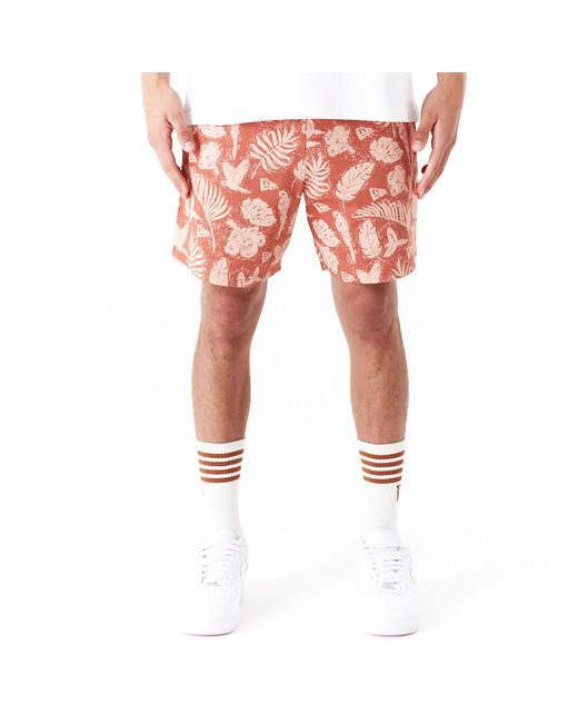 KTZ Pink New Era All Over Print Woven Shorts for men