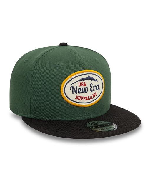 KTZ Green New Era Oval Patch Dark 9fifty Snapback Cap for men