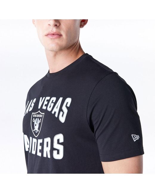 KTZ Blue Las Vegas Raiders Nfl Graphic And White T-shirt for men