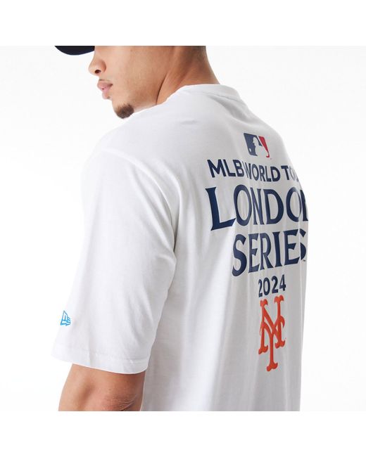 KTZ White New York Mets Mlb London Series 2024 City Oversized T-shirt for men