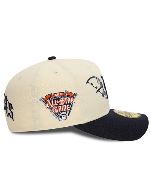 KTZ Natural Detroit Tigers Team Wings Light Beige 59fifty Fitted Cap for men