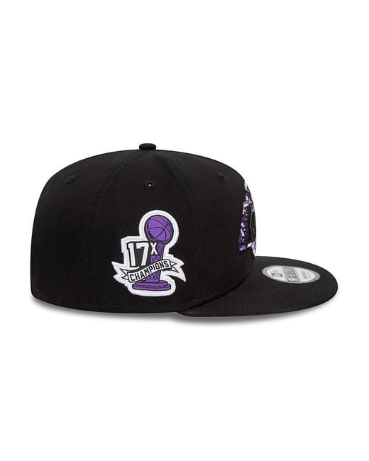 KTZ Black La Lakers Nba Seasonal Infill 9fifty Snapback Cap for men