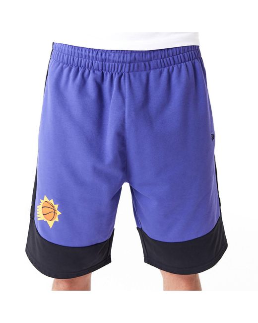 KTZ Blue Phoenix Suns Nba Colour Block Dark Shorts for men