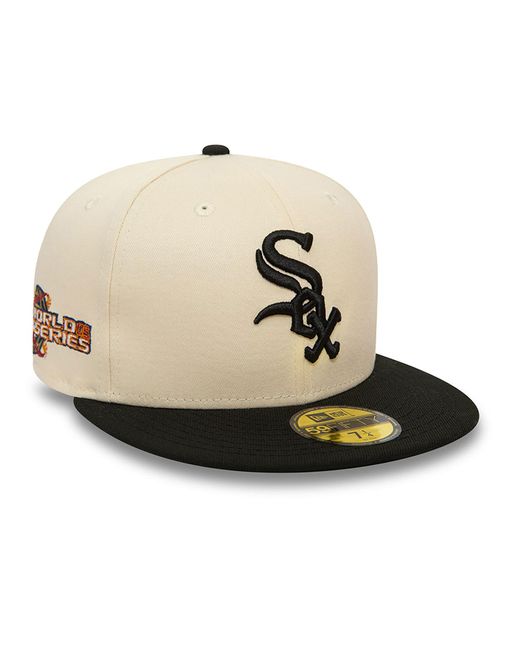 KTZ Natural Chicago White Sox Team Colour Stone 59fifty Fitted Cap for men