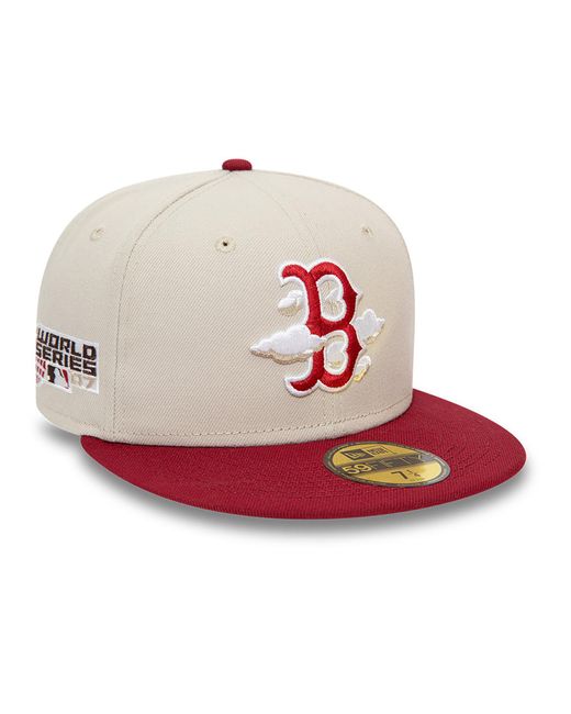 KTZ Boston Red Sox 2tone Cloud Stone 59fifty Fitted Cap for men