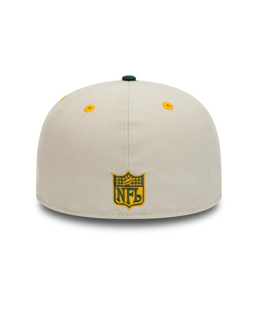 KTZ Green Bay Packers Nfl Go You Packers Go Beige 59fifty Fitted Cap for men