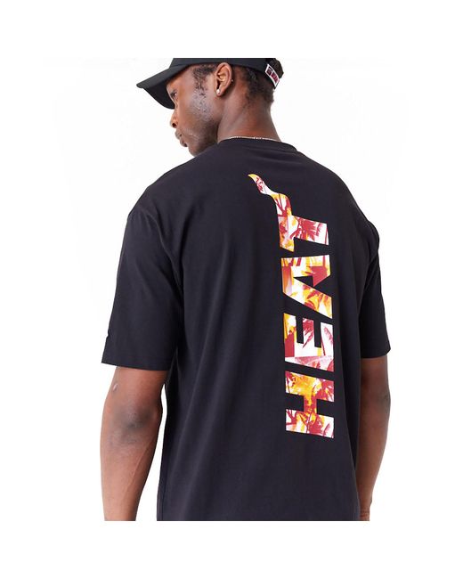 KTZ Blue Miami Heat Nba Large Infill Oversized T-shirt for men