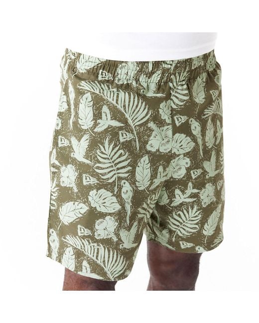 KTZ Green New Era All Over Print Woven Shorts for men