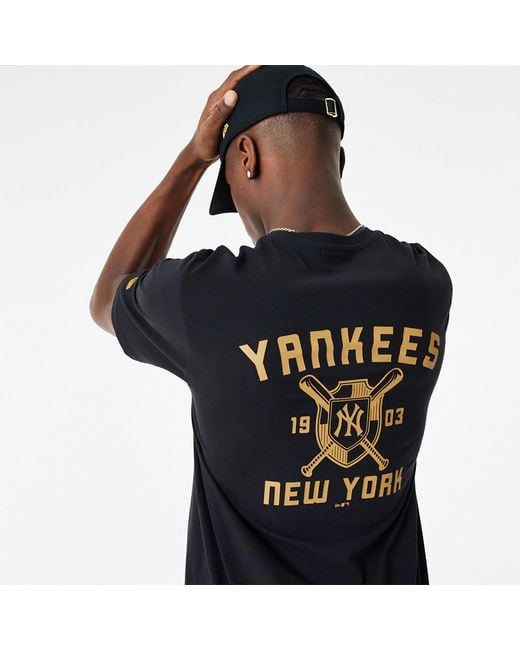 KTZ New York Yankees Mlb Team Graphic T shirt in Black for Men