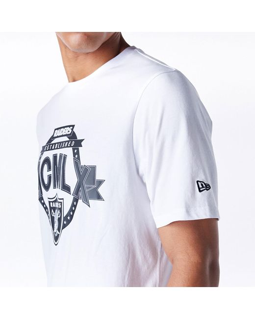 KTZ White Las Vegas Raiders Nfl Graphic T-shirt for men