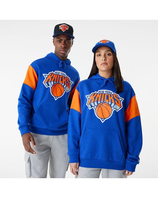 KTZ New York Knicks Nba Colour Block Oversized Hoodie in Blue for Men