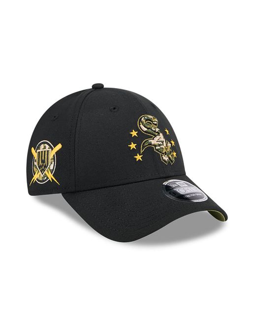 KTZ Black Chicago White Sox Mlb Armed Forces Day 2024 9forty Stretch Snap Cap for men