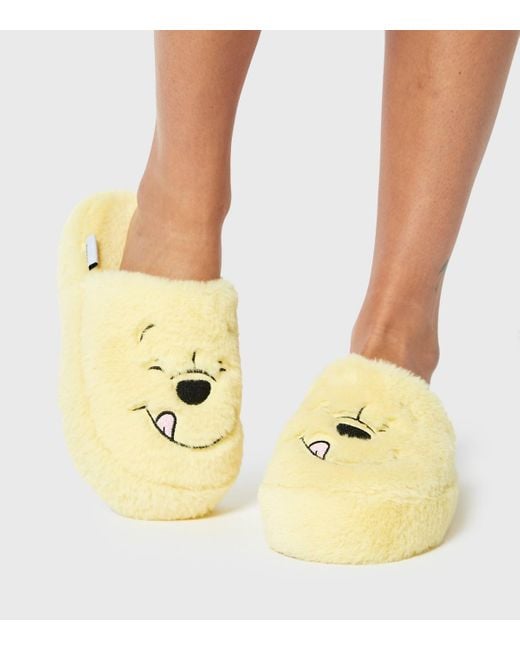 Skinnydip London Metallic Winnie The Pooh Slippers New Look