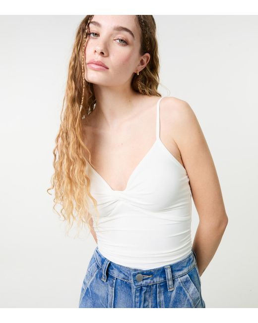 Pink Vanilla Blue Slinky Twist Bodysuit New Look