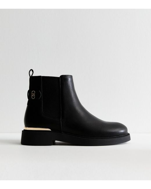 Leather look chelsea boots discount