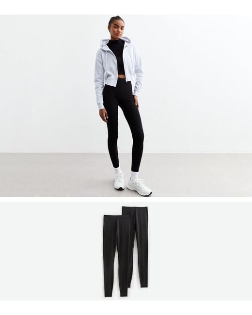 New Look Tall Pack Of Two Stretch Cotton Leggings in White Lyst UK