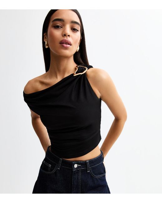 new look black off the shoulder top