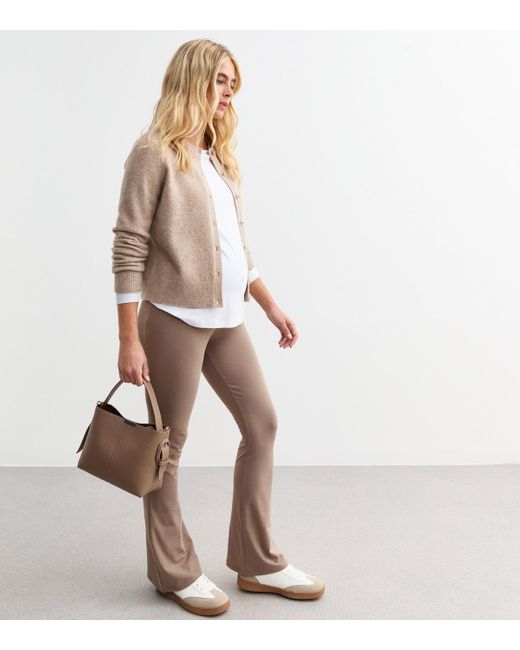 New Look Natural Maternity High Waist Flared Leggings