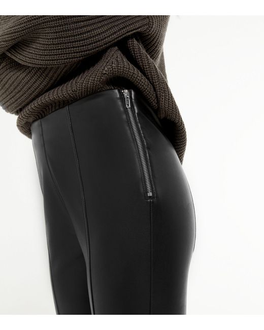 Petite Coated Leather-look Zip leggings 