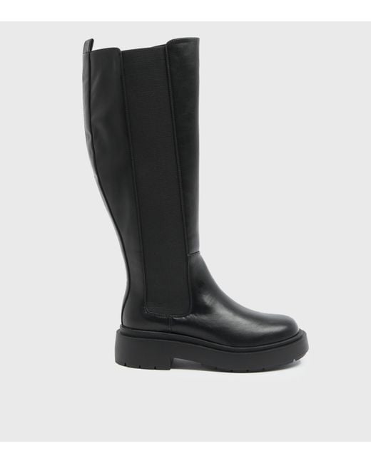 chunky knee high chelsea boot
