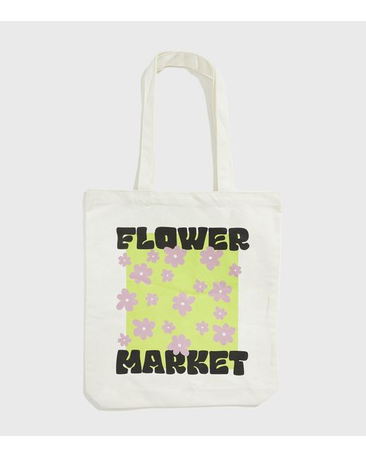 Skinnydip London Green Flower Market Floral Logo Tote Bag New Look
