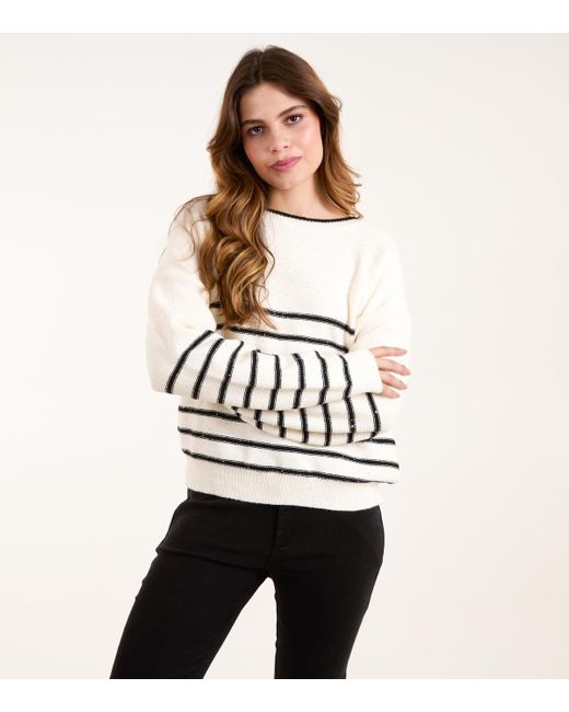 Blue Vanilla White Stripe Jumper New Look