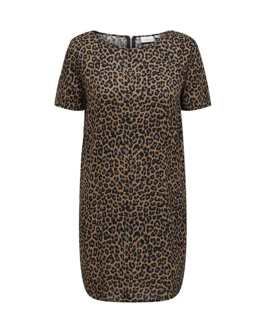 ONLY Multicolor Plus Size Leopard Print Tunic Midi Dress Curves New Look