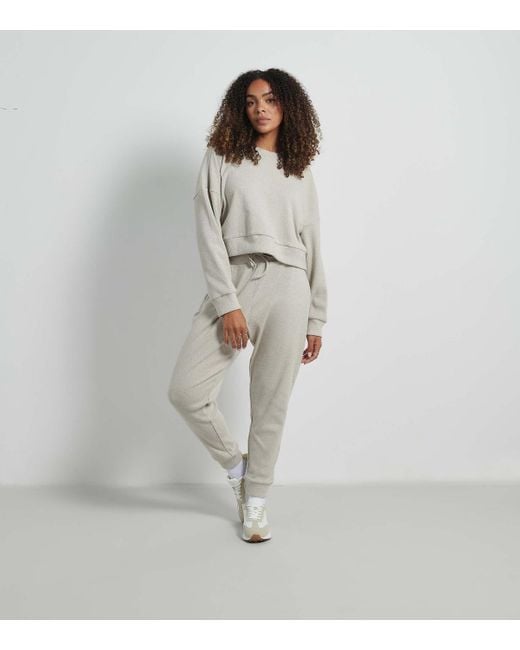 Rise Of Dawn White By Zara Mcdermott Chunky Knit Joggers New Look