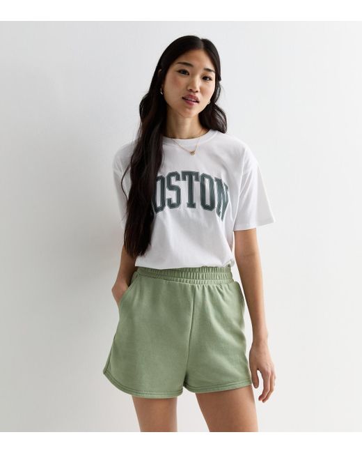 New Look Green Jogger Shorts