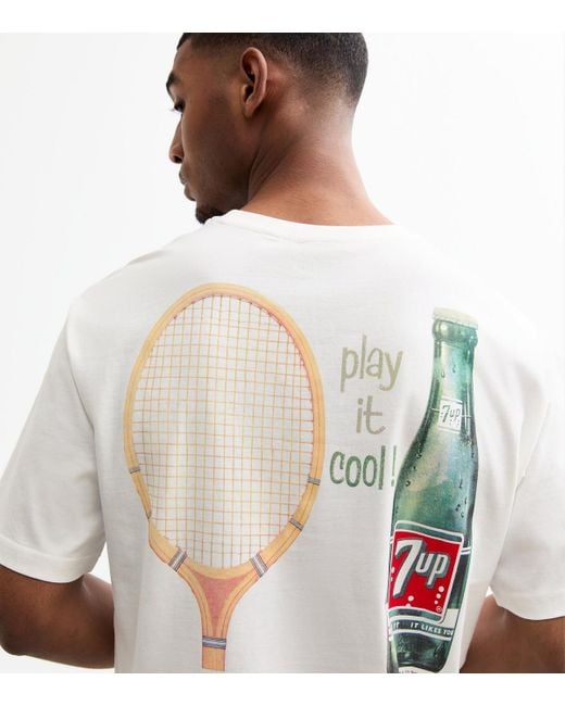 Only & Sons White 7Up Print T-Shirt New Look for men