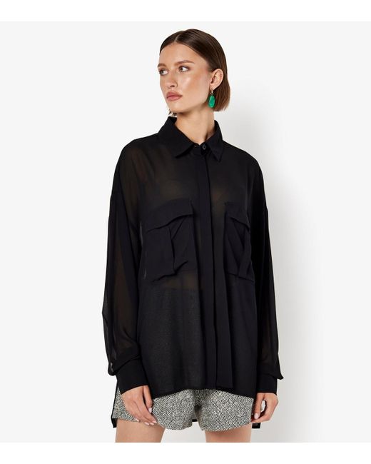 oversized chiffon shirt