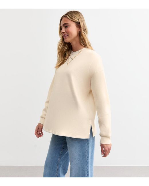 New Look Natural Maternity Split Hem Oversized Sweatshirt