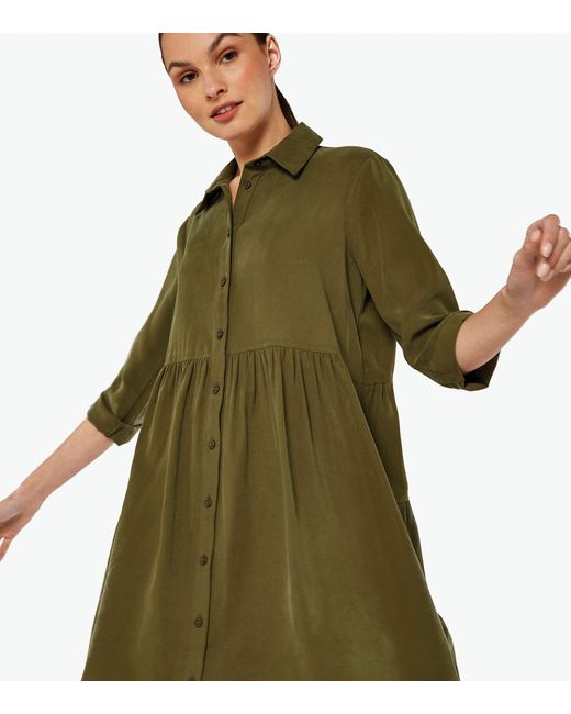 Apricot Synthetic Mini Smock Shirt 