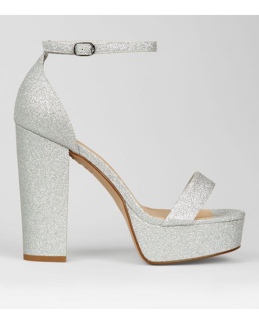 extra wide fit silver heels