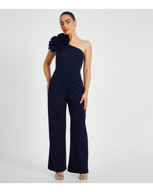Quiz Blue Petie Oversized Wide Leg Jumpsuit New Look