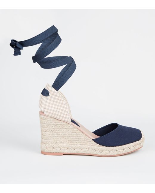 new look navy wedges